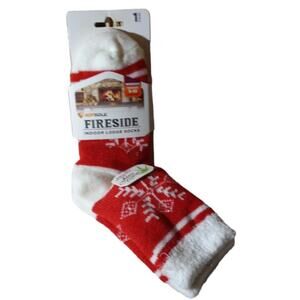 Sofsole Fireside Indoor Lodge Socks Red Snowflake